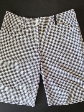 Nike Black and White Houndstooth Bermuda Shorts